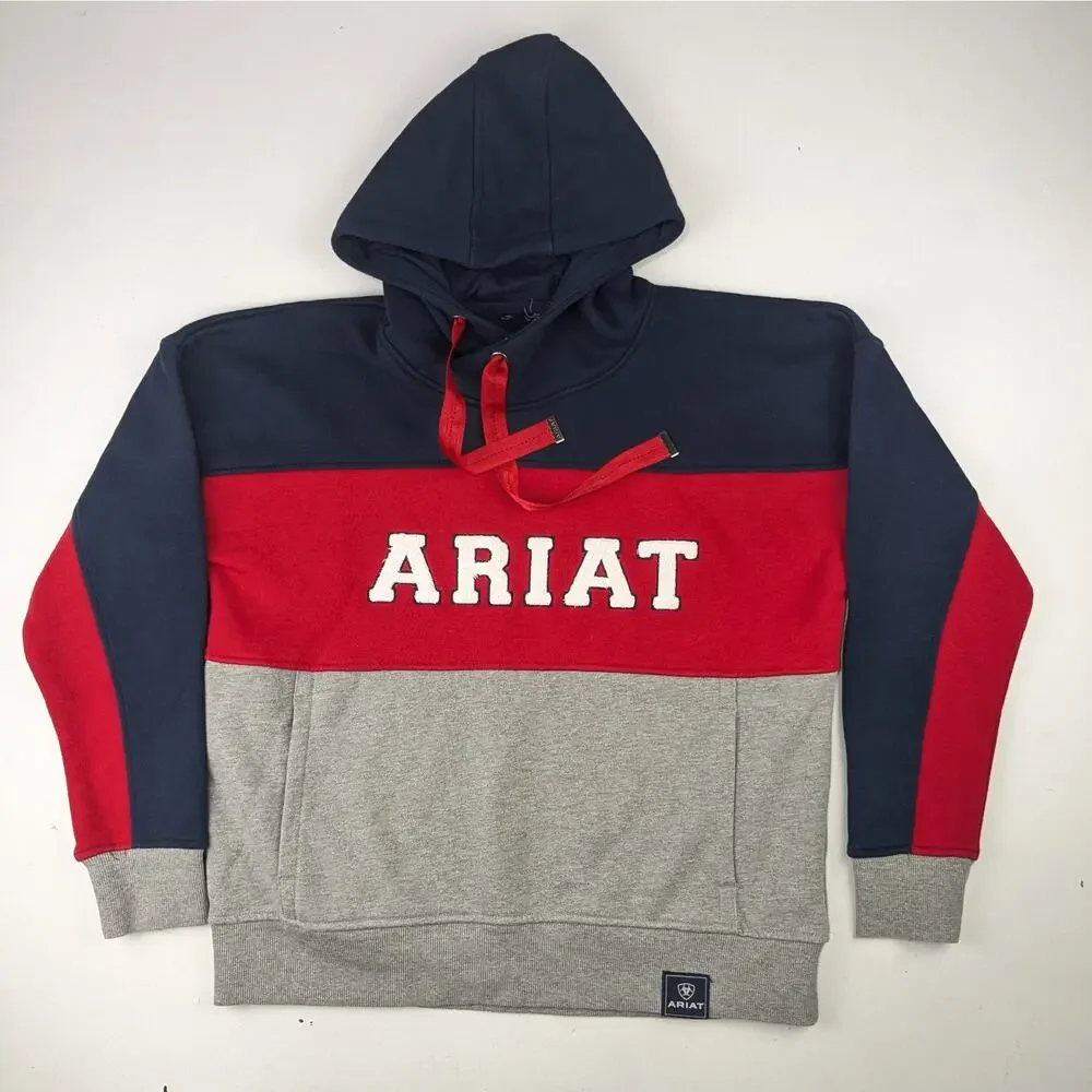 Ariat Rabere Team Red White & Blue Hoodie - Youth 10-12 - Picture 1 of 6
